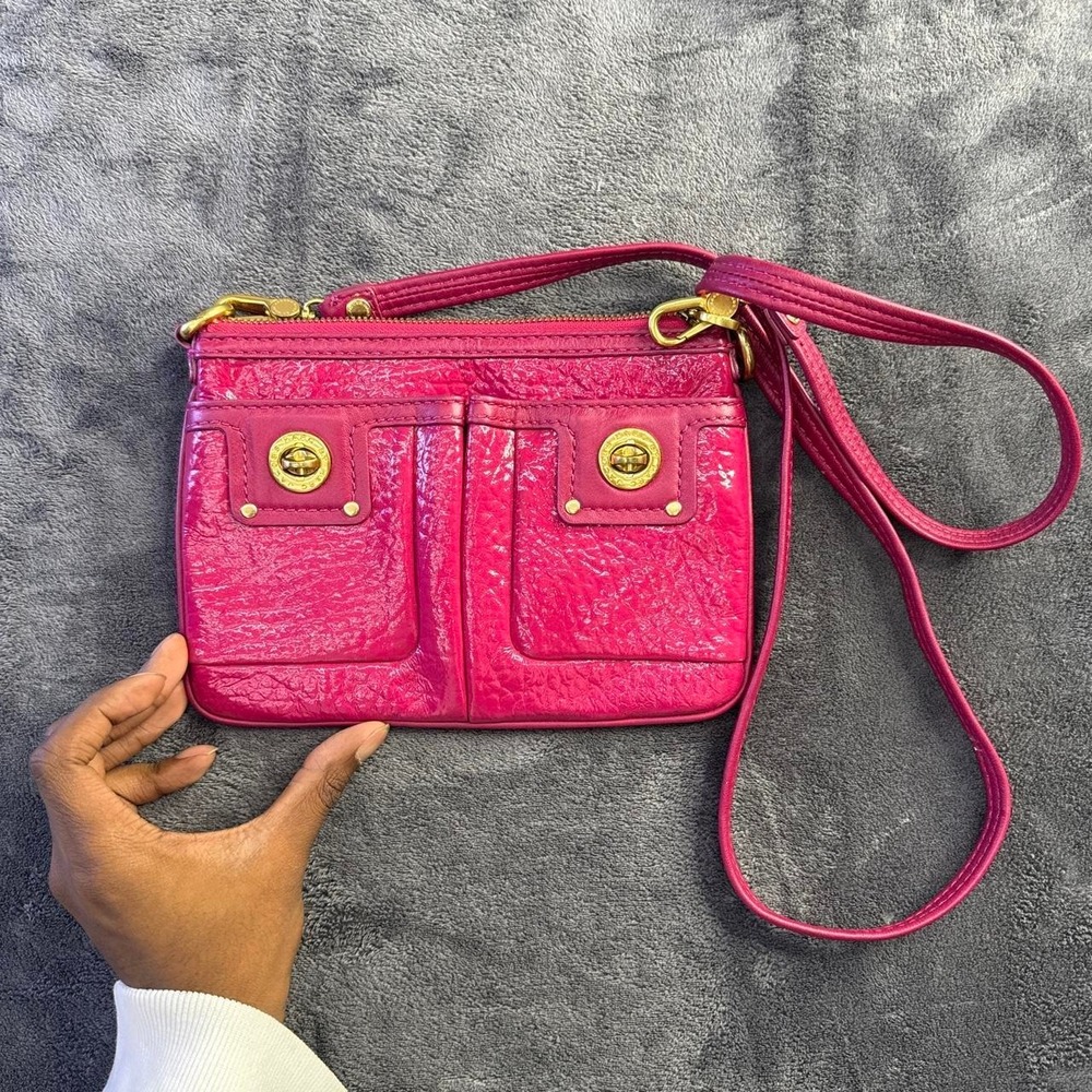 Marc Jacobs Pink Patent Leather Crossbody Bag y2k